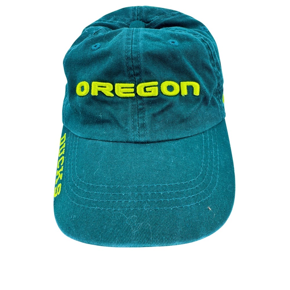 University Of Oregon Ducks Hat Cap Russell Athletic Green Adjustable‎ Strap